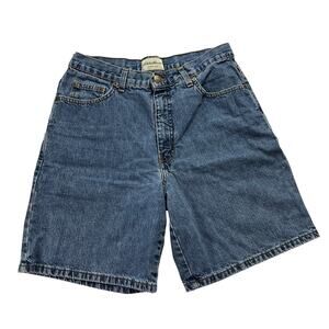 Vintage Y2K Eddie Bauer Jean Shorts High Rise Womens 10 Tall Denim Shorts Casual